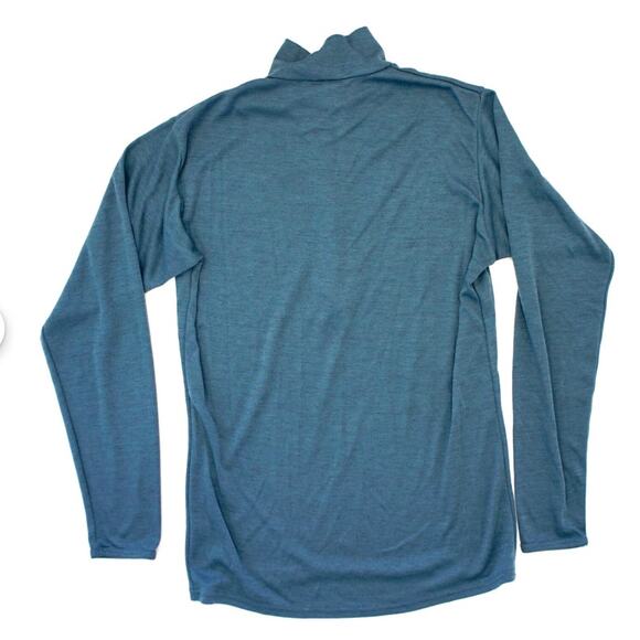 Vtg Patagonia Capilene 1/4 Zip Knit Baselayer Top Blue Large Hike Ski USA Made - Picture 3 of 7